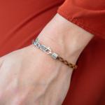 782TE5 armband zilver & paracord Dames ALPHA Collectie