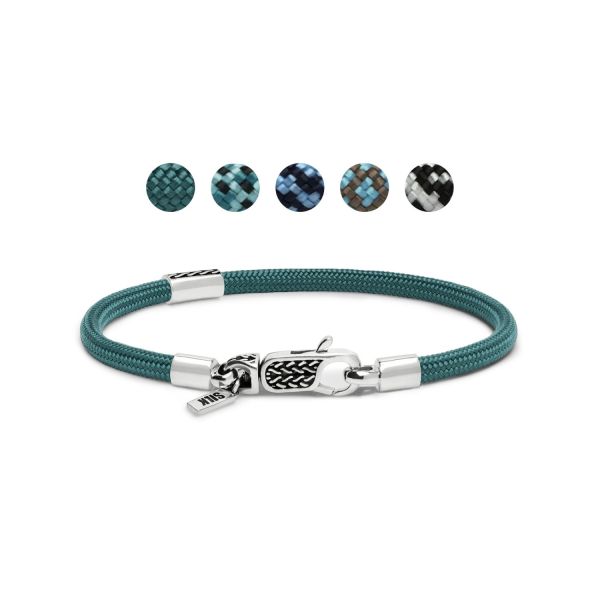 785AZ1 armband zilver & paracord