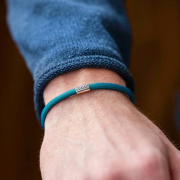 785AZ1 armband zilver & paracord Heren ALPHA Collectie