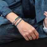 785AZ1 armband zilver & paracord Dames ALPHA Collectie