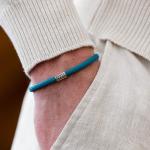 785AZ1 armband zilver & paracord Heren ALPHA Collectie