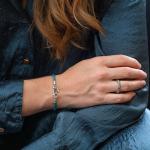 785AZ2 armband zilver & paracord Dames ALPHA Collectie