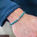785AZ2 armband zilver & paracord Heren ALPHA Collectie