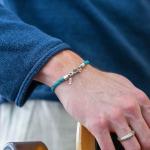785AZ2 armband zilver & paracord Heren ALPHA Collectie