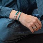 785AZ2 armband zilver & paracord Dames ALPHA Collectie