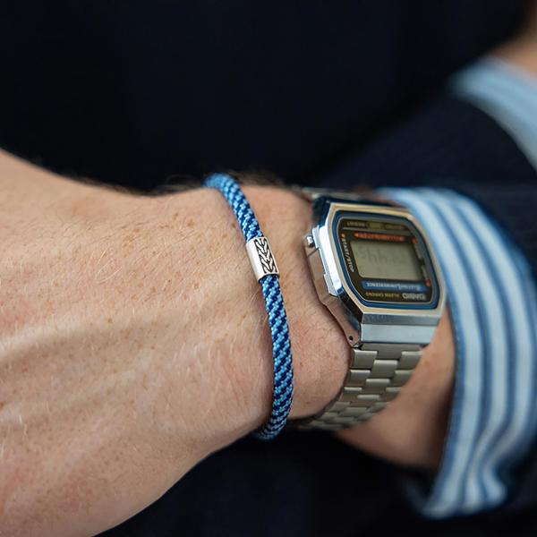 785AZ3 armband zilver & paracord ALPHA Collectie