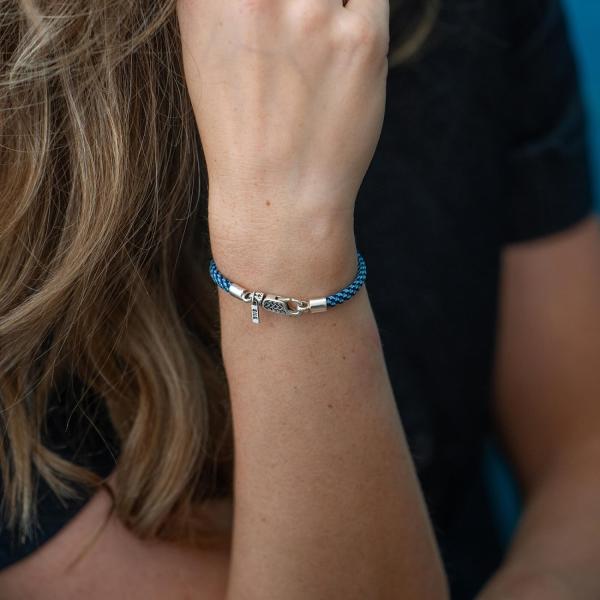 785AZ3 armband zilver & paracord Dames ALPHA Collectie