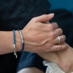 785AZ3 armband zilver & paracord Dames ALPHA Collectie