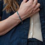 785AZ4 armband zilver & paracord Dames ALPHA Collectie