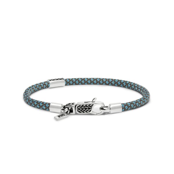 785AZ4 armband zilver & paracord