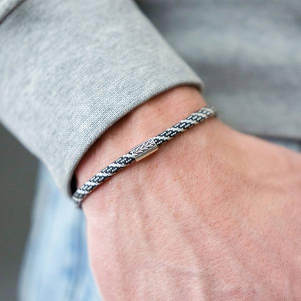 785AZ5 armband zilver & paracord Heren ALPHA Collectie