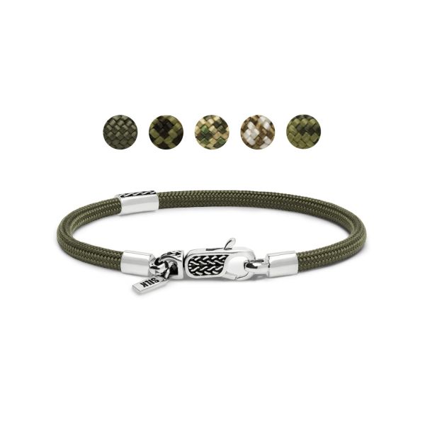 785EM1 armband zilver & paracord