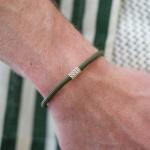 785EM1 armband zilver & paracord Heren ALPHA Collectie