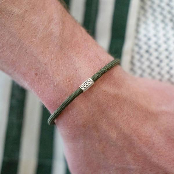 785EM1 armband zilver & paracord Heren ALPHA Collectie
