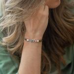 785EM1 armband zilver & paracord Dames ALPHA Collectie
