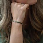 785EM1 armband zilver & paracord Dames ALPHA Collectie