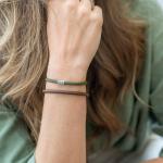 785EM1 armband zilver & paracord Dames ALPHA Collectie