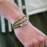 785EM3 armband zilver & paracord Heren ALPHA Collectie