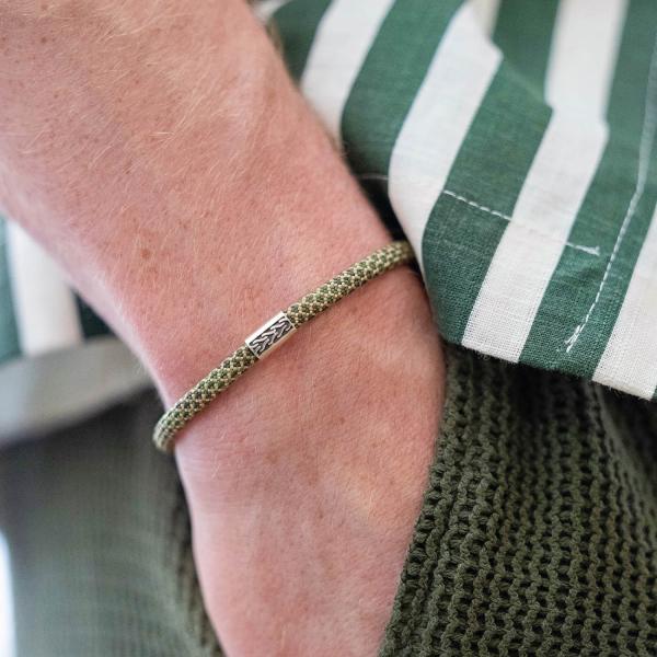 785EM3 armband zilver & paracord Heren ALPHA Collectie
