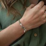 785EM3 armband zilver & paracord Dames ALPHA Collectie