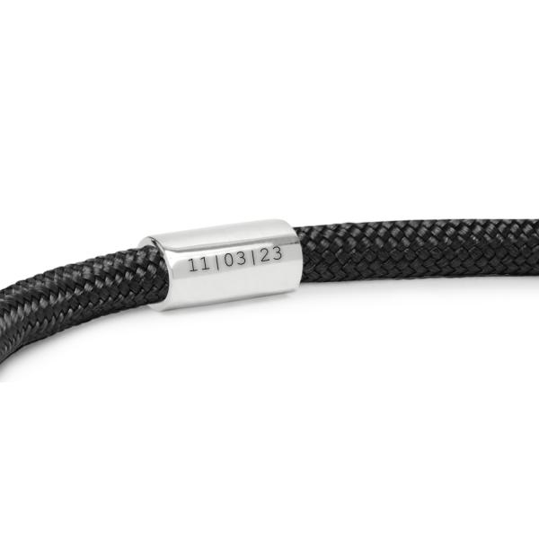 785EM3 armband zilver & paracord ALPHA Collectie