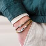 785EM4 armband zilver & paracord Heren ALPHA Collectie