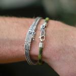 785EM6 armband zilver & paracord Heren ALPHA Collectie