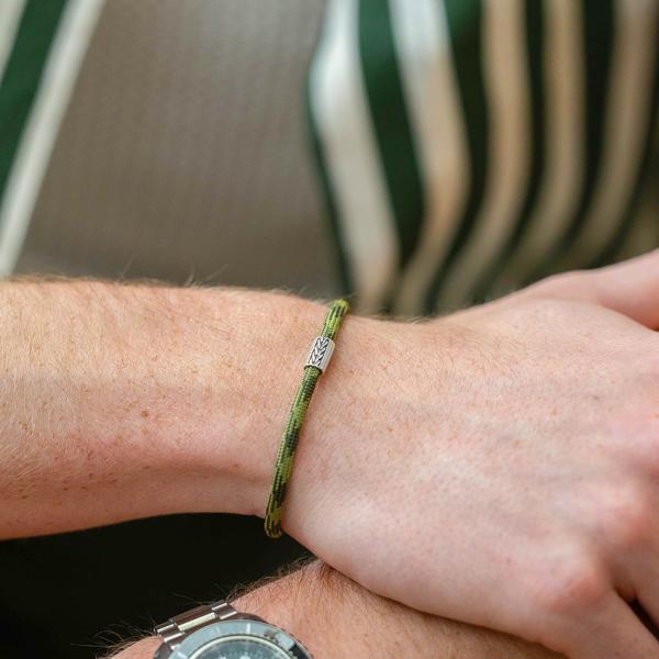 785EM6 armband zilver & paracord Heren ALPHA Collectie
