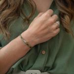 785EM6 armband zilver & paracord Dames ALPHA Collectie