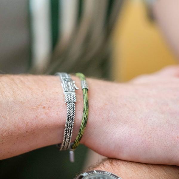 785EM6 armband zilver & paracord ALPHA Collectie