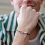 785EM6 armband zilver & paracord Heren ALPHA Collectie