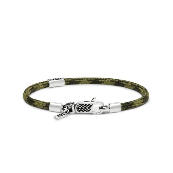 785EM6 armband zilver & paracord