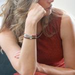 785TE3 armband zilver & paracord Dames ALPHA Collectie