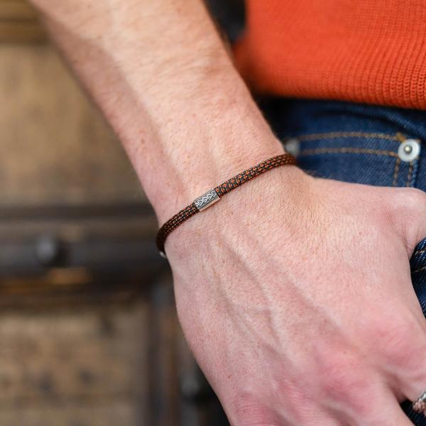 785TE3 armband zilver & paracord Heren ALPHA Collectie