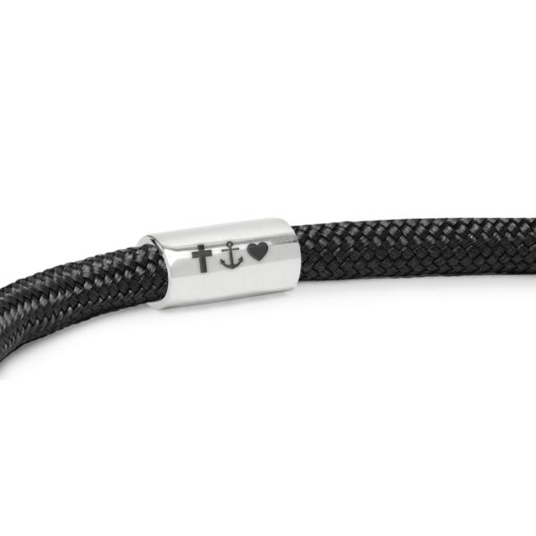 785TE3 armband zilver & paracord ALPHA Collectie