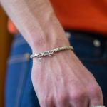 785TE4 armband zilver & paracord Heren ALPHA Collectie