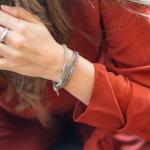 785TE4 armband zilver & paracord Dames ALPHA Collectie
