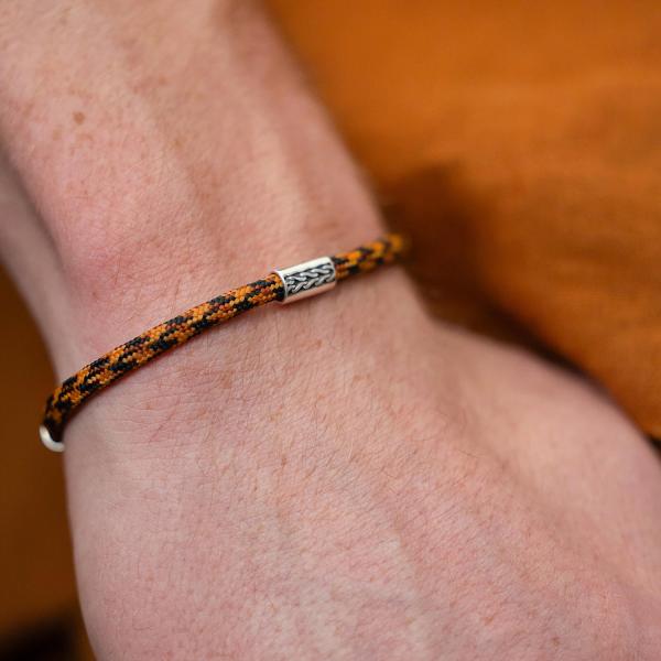 785TE5 armband zilver & paracord Heren ALPHA Collectie