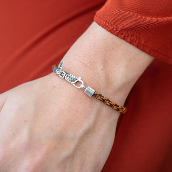 785TE5 armband zilver & paracord Dames ALPHA Collectie