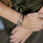 830BLK Armband Zwart Dames ROOTS Collectie