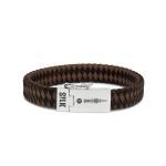 841BBR Armband Zwart-Bruin ALPHA Collectie