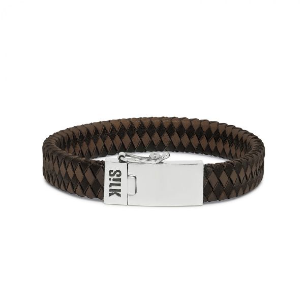 841BBR Armband Zwart-Bruin