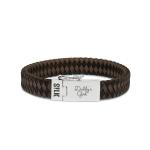 841BBR Armband Zwart-Bruin ALPHA Collectie