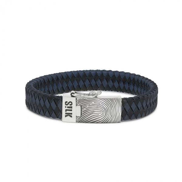 841BBU Armband Zwart-Blauw ALPHA Collectie