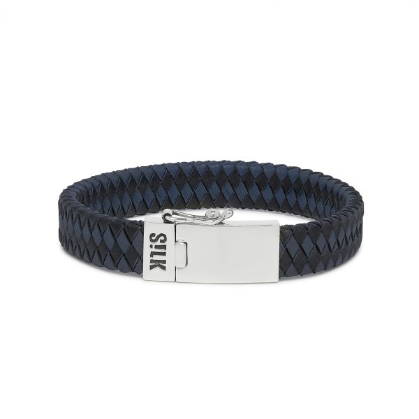 841BBU Armband Zwart-Blauw