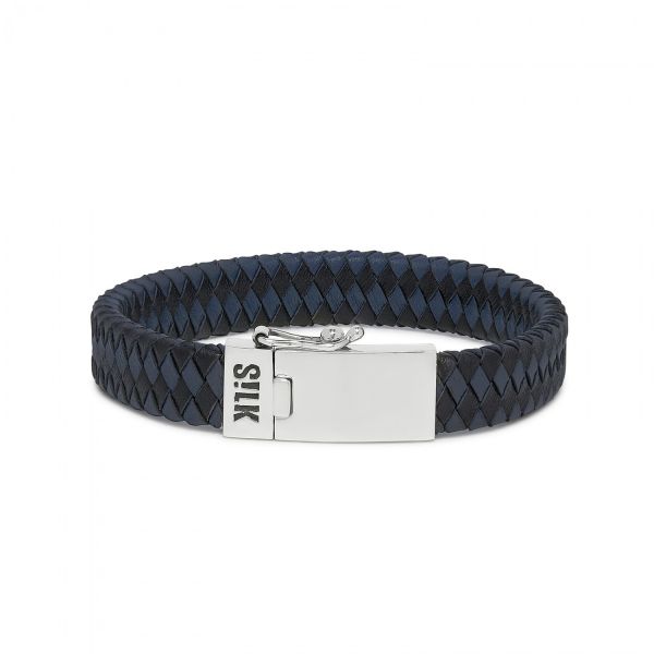 841BBU Armband Zwart-Blauw