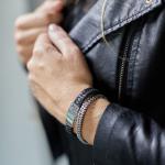 841BLK Armband Zwart Dames ALPHA Collectie