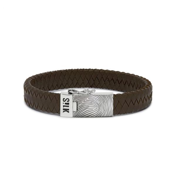 841BRN Armband Bruin ALPHA Collectie