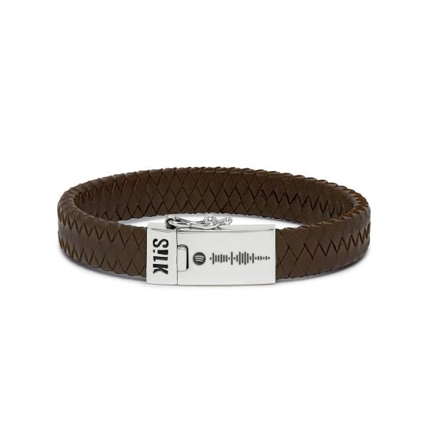 841BRN Armband Bruin ALPHA Collectie