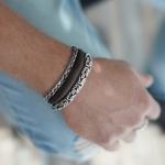 853BRN Armband Bruin Heren ARCH Collectie